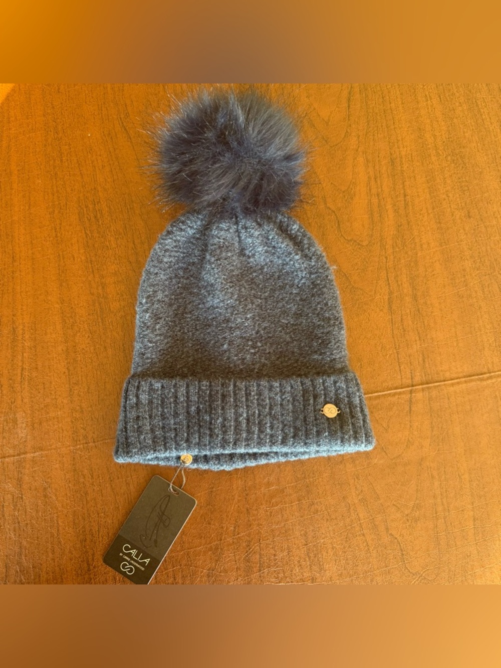 CALIA by Carrie Underwood Dark Ocean Blue Calia Pom Beanie